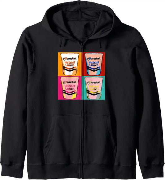 Maruchan Instant Lunch Ramen Cups Pop Art Painting Zip Hoodie