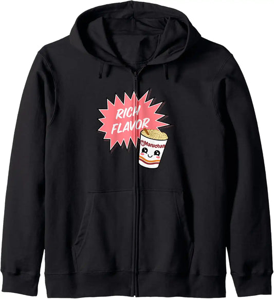 Maruchan Instant Lunch Rich Flavor Cute Noodle Cup Logo Zip Hoodie