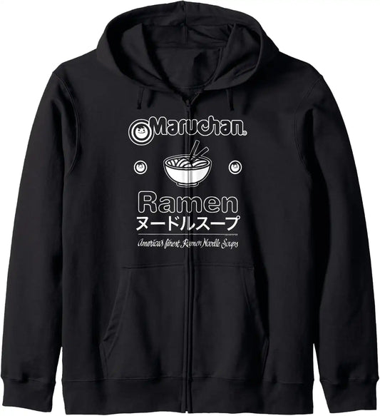 Maruchan Katakana Americans Finest Ramen Noodle Soup Zip Hoodie