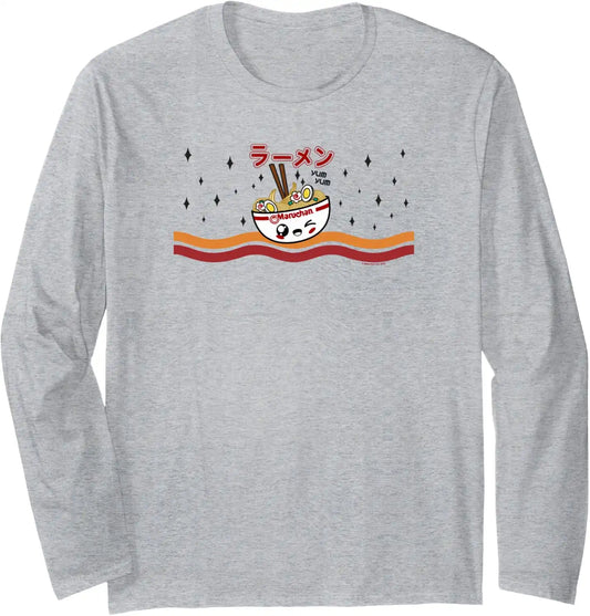 Maruchan Winking Anime Noodle Bowl Long Sleeve T-Shirt