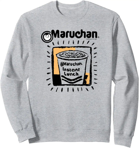 Maruchan Instant Lunch Ramen Cup Crayon Drawing Logo Sweatshirt