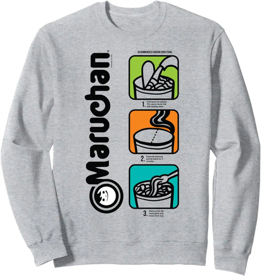 Maruchan Instant Lunch Cooking Directions Icons Sweatshirt