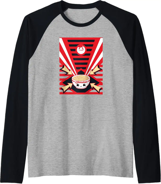 Maruchan Instant Lunch Super Cute Ramen Bowl Poster Raglan Baseball Tee