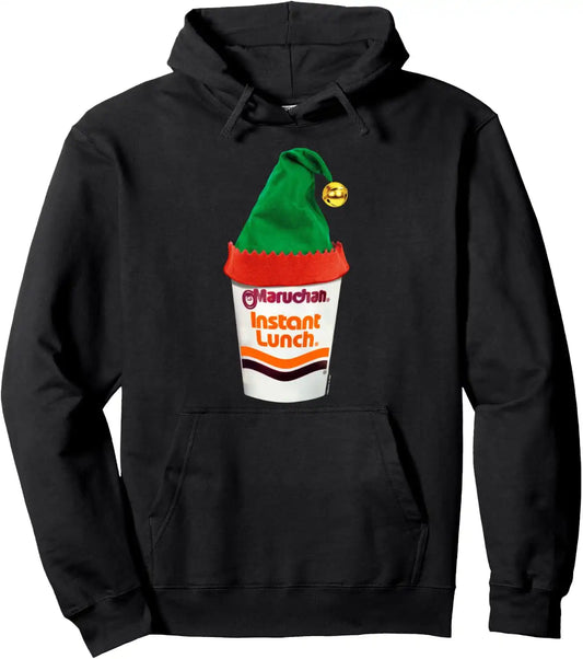 Maruchan Ramen Cup Christmas Elf Hat Pullover Hoodie