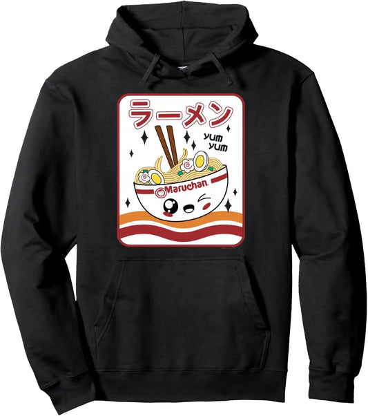 Maruchan Instant Lunch Kawaii Katakana Ramen Bowl Portrait Pullover Hoodie