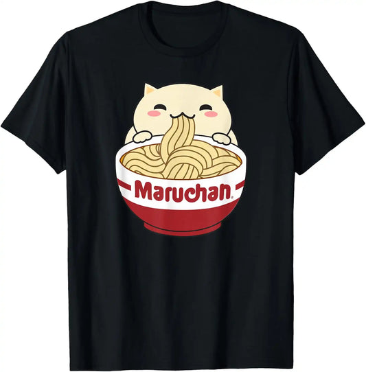Maruchan Instant Lunch Cute Cat Ramen Bowl Logo T-Shirt