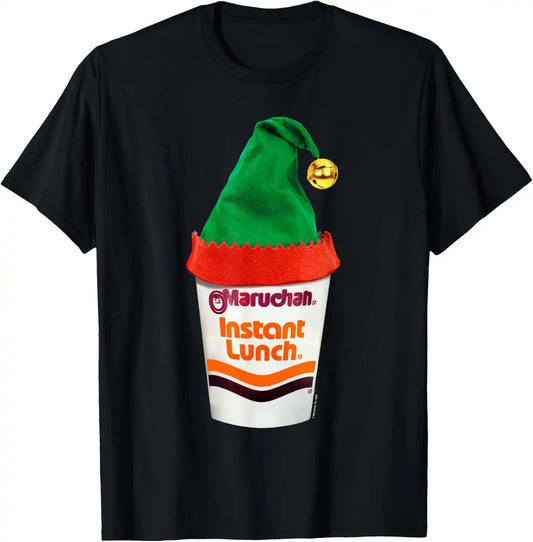 Maruchan Ramen Cup Christmas Elf Hat T-Shirt
