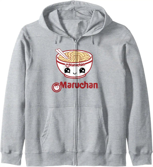 Maruchan Cute Noodle Bowl Face Logo Zip Hoodie